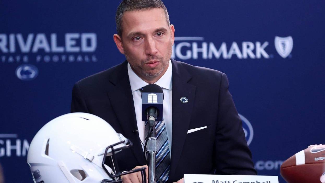 Matt Campbell answers questions from the media after being announced as the Penn State Nittany Lions new head coach during a press conference at the Beaver Stadium Press Room.