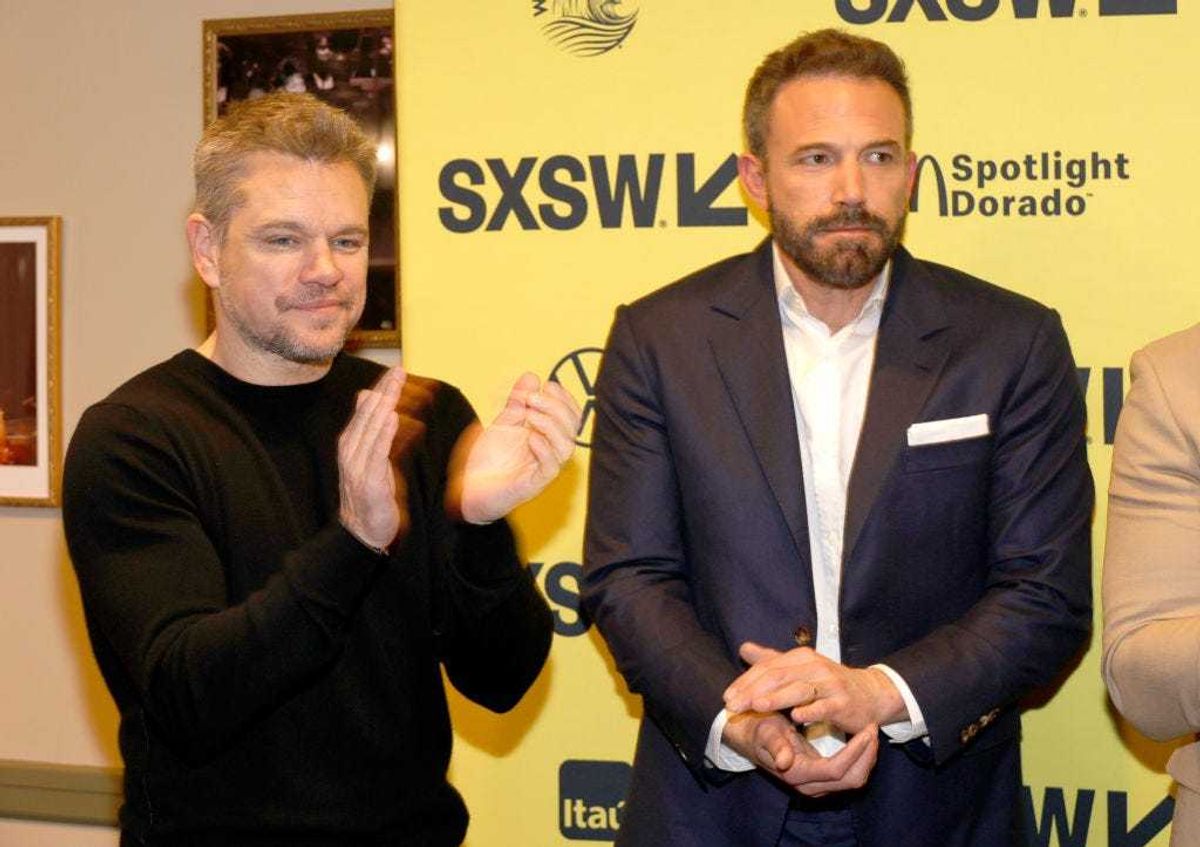 Matt Damon, Ben Affleck, attend the "AIR" world premiere during the 2023 SXSW Conference and Festivals at The Paramount Theater on March 18, 2023 in Austin, Texas. (Photo by Frazer Harrison/Getty Images for SXSW)