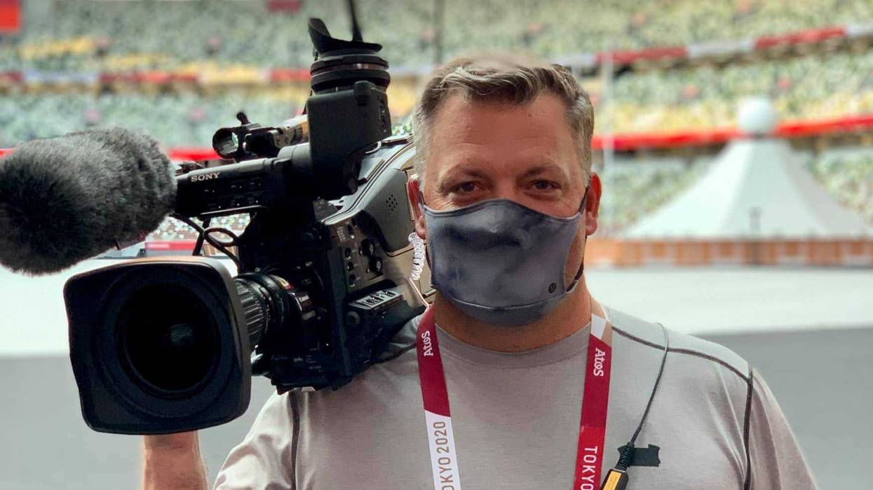 Matt Gould at Olympic Stadium in Tokyo