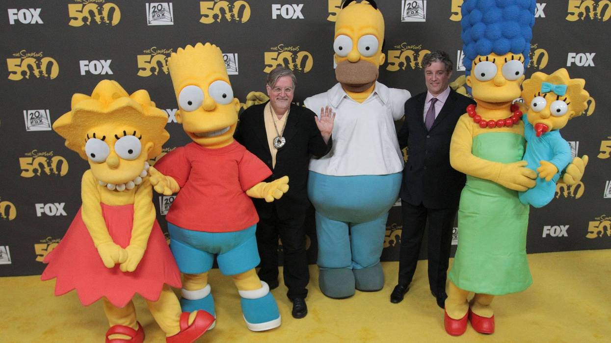 Matt Groening (left) creator/executive producer, and executive producer Al Jean attend "The Simpsons" 500th Episode Celebration at the Hollywood Roosevelt Hotel, Feb. 13, 2012.