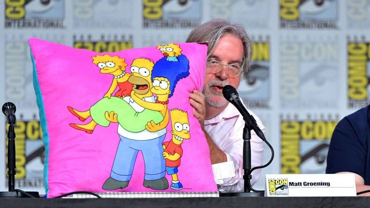 Matt Groening speaks at "The Simpsons" Panel during 2019 Comic-Con International at San Diego Convention Center on July 20, 2019 in San Diego, California.