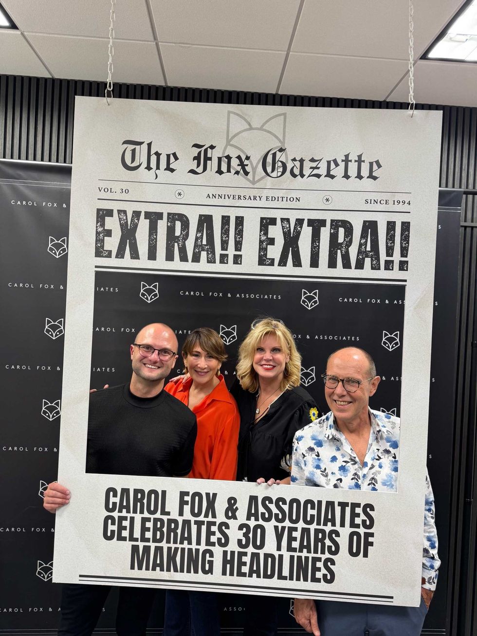 Matthew Bryant, Carol Fox, Lisa Fielding, Nick Harkin celebrating 30 years of CFA
