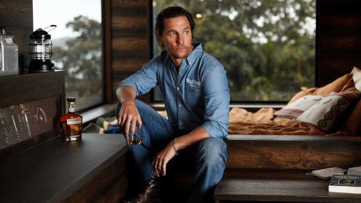 Matthew McConaughey launched an off-grid cabin he co-designed with Wild Turkey's charity initiative, With Thanks, at The Royal Botanic Gardens November 20, 2019 in Sydney, Australia.