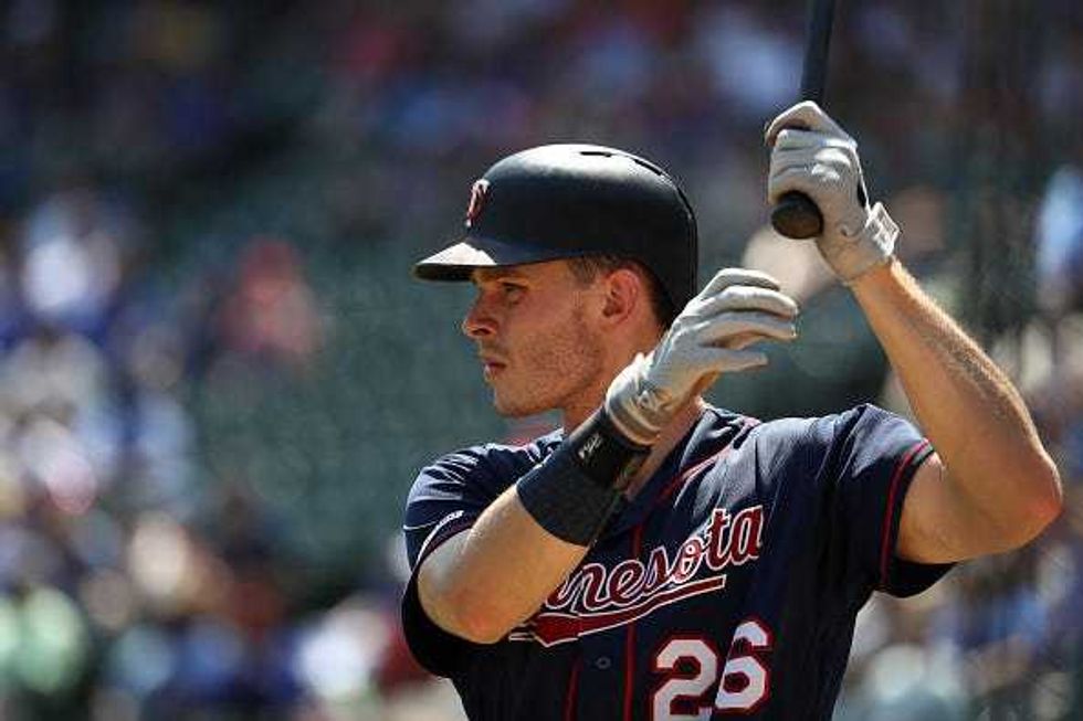 Max Kepler #26 of the Minnesota Twins at Globe Life Park in Arlington on August 18, 2019 in Arlington, Texas.