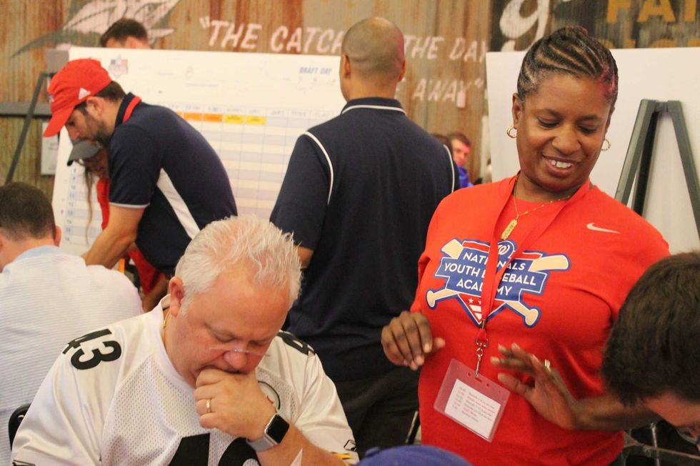 Max Scherzer, of the Washington Nationals, hosted the Scherzer Fantasy Football Draft at the Pearl Street Warehouse on Saturday, where fans and listeners participated in the day's events.