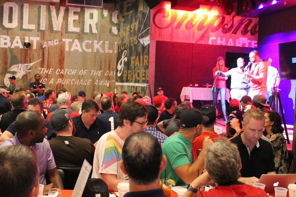 Max Scherzer, of the Washington Nationals, hosted the Scherzer Fantasy Football Draft at the Pearl Street Warehouse on Saturday, where fans and listeners participated in the day's events.