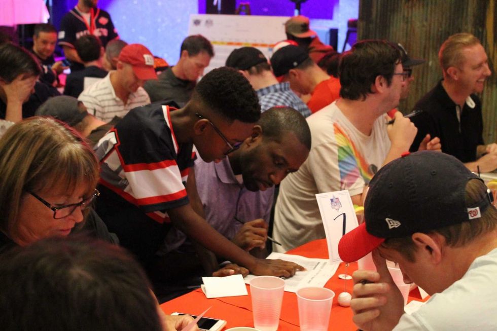 Max Scherzer, of the Washington Nationals, hosted the Scherzer Fantasy Football Draft at the Pearl Street Warehouse on Saturday, where fans and listeners participated in the day's events.