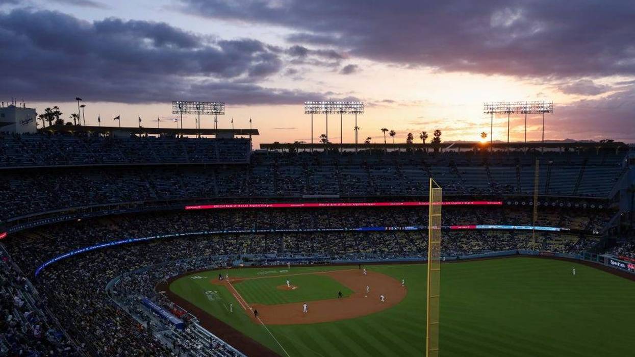 MAY 01: A general view in the second inning of the game between the Los Angeles Dodgers and the Philadelphia Phillies at Dodger Stadium on May 01, 2023 in Los Angeles, California.