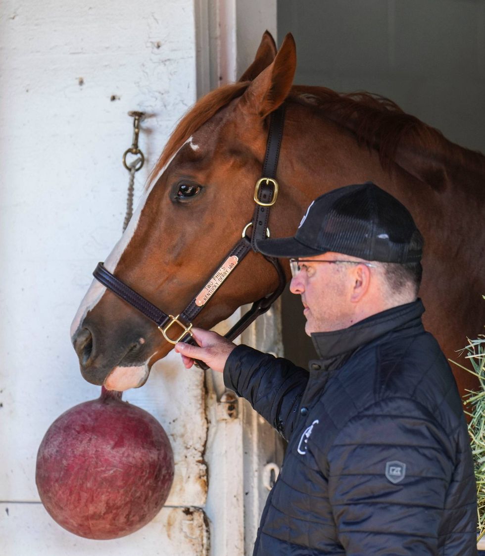 May 2, 2023; Louisville, KY, USA; Kentucky Derby hopeful Two Phil