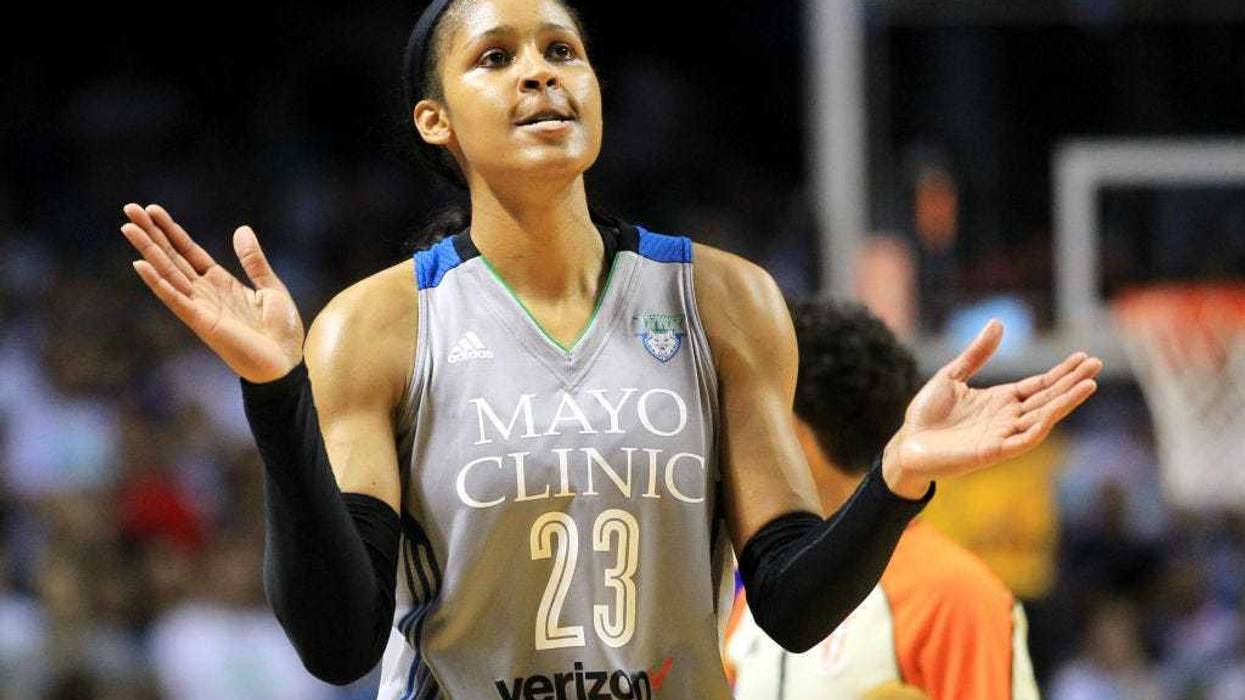 Maya Moore #23 of the Minnesota Lynx in Game One of the WNBA finals at Williams Arena on September 24, 2017 in Minneapolis, Minnesota.
