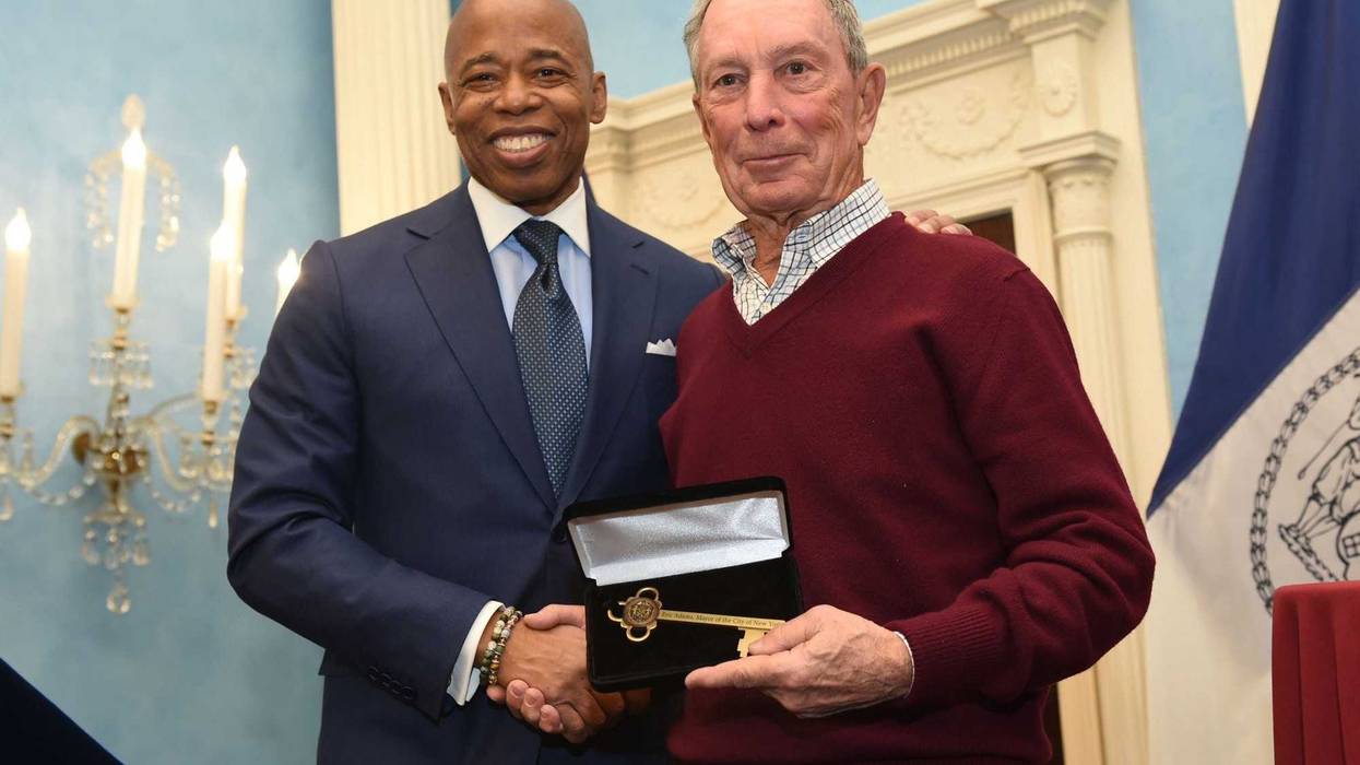 Mayor Adams gave Michael Bloomberg the Key to NYC at Gracie Mansion on Monday