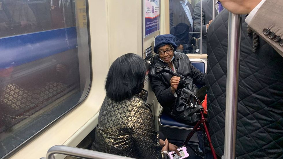 Mayor Cherelle Parker seemed in her element, en route to Conwell Middle Magnet School for her 100-day address, chatting up riders.