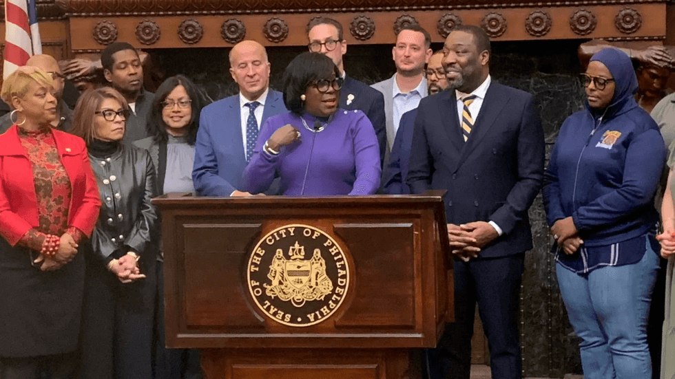 Mayor Cherelle Parker speaks after City Council