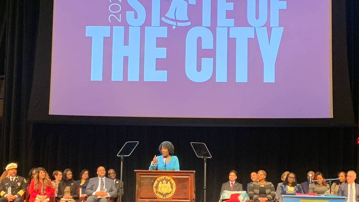 Mayor Cherelle Parker speaks at the State of the City on Dec. 19, 2025