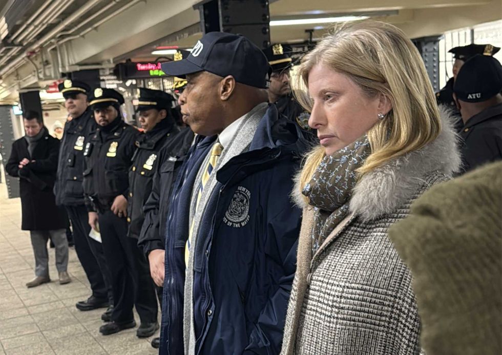 Mayor Eric Adams and NYPD Commissioner Jessica Tisch oversaw the deployment of officers Tuesday night