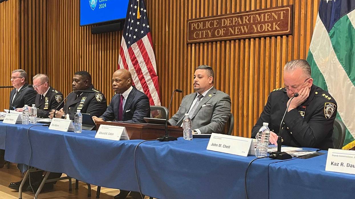 Mayor Eric Adams and NYPD officials held a public safety briefing on Wednesday releasing the crime statistics for the first quarter of 2024.