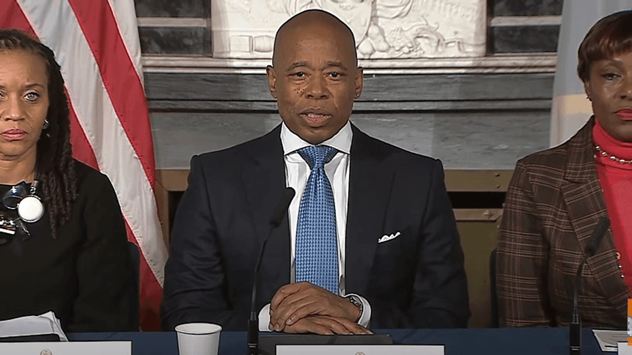 Mayor Eric Adams holds press conference on Oct. 24, 2023.