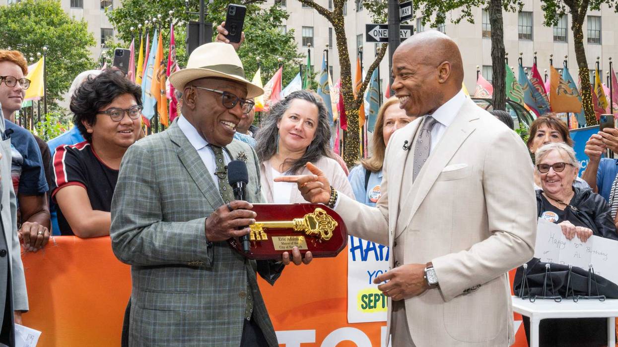 Mayor Eric Adams presents the “Key to the City” to Al Roker