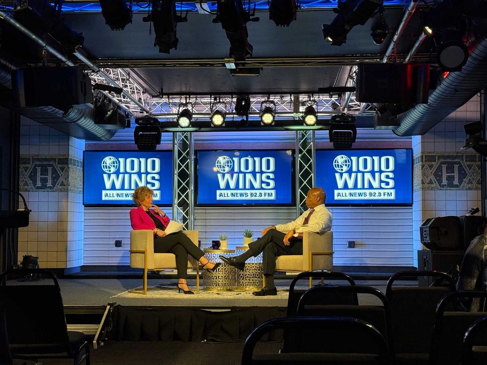 Mayor Eric Adams sat down with 1010 WINS reporter Juliet Papa at The Sound Space @ Audacy New York