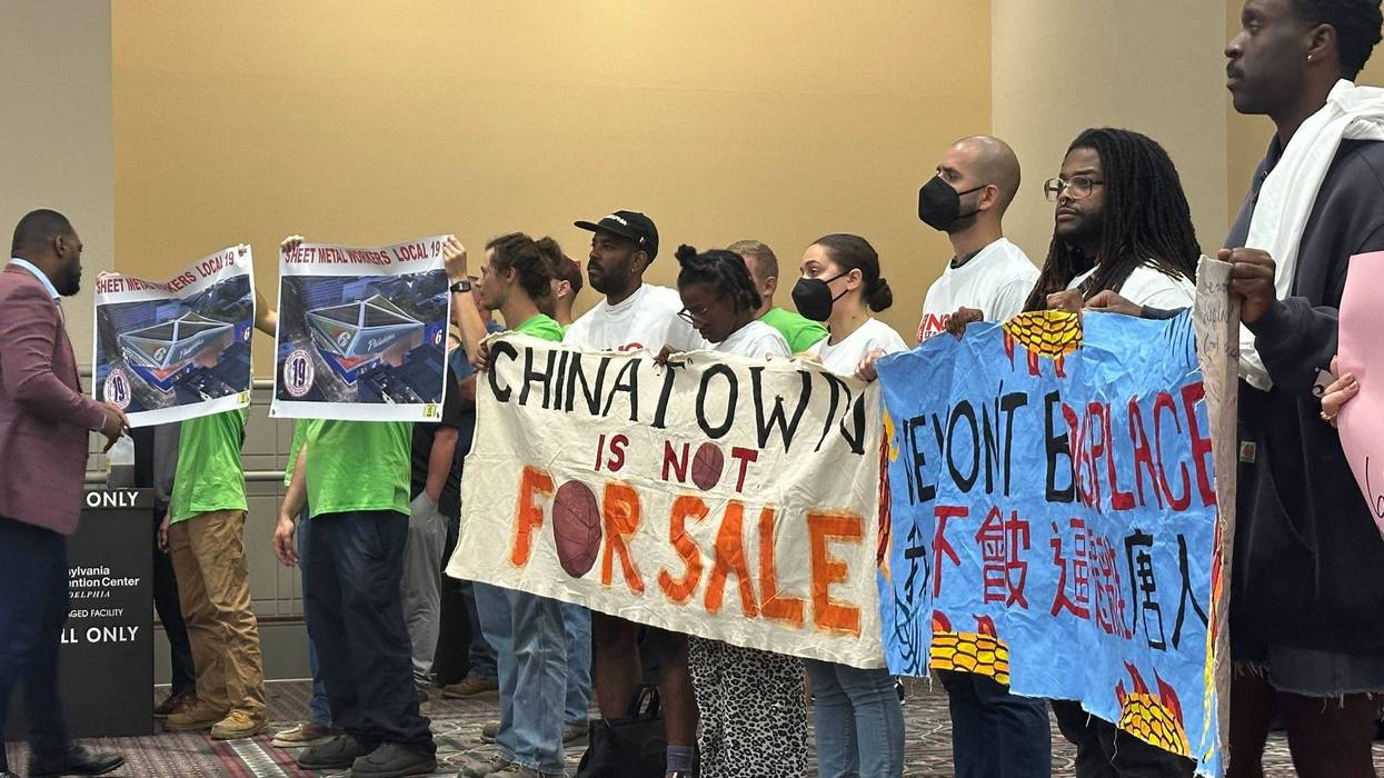 mayor hears from supporters and opponents of 76ers arena at crowded town hall