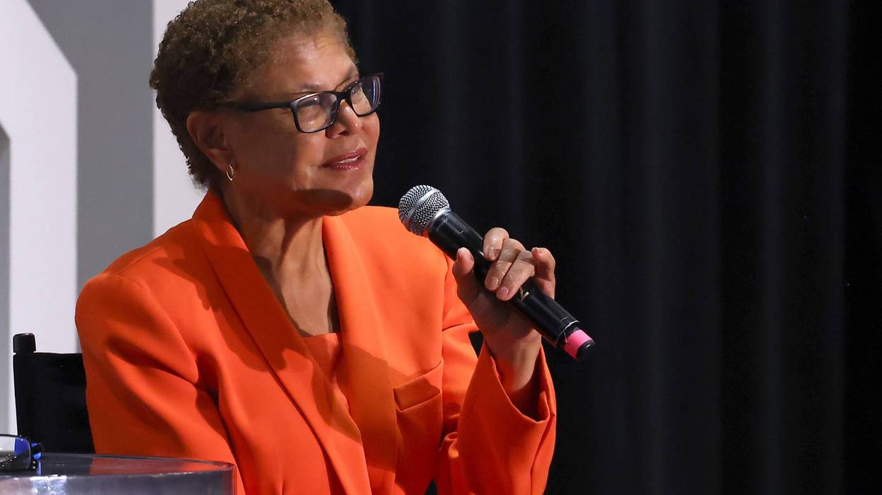 Mayor Karen Bass attends Hollywood Chamber of Commerce's Signature Luncheon with Los Angeles Mayor Karen Bass at Loews Hollywood Hotel on May 20, 2025 in Los Angeles, California.