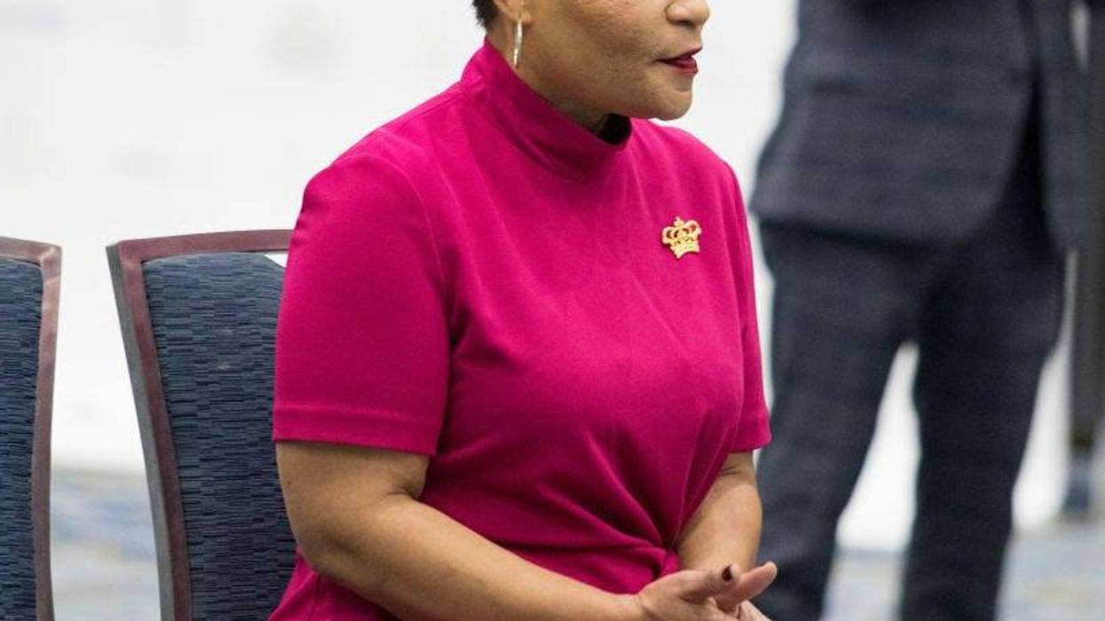 Mayor LaToya Cantrell attends the press conference welcoming delegates ahead of the 71st Miss Universe Competition on January 09, 2023 in New Orleans, Louisiana. The 71st Miss Universe Competition will be held at the Ernest N. Morial Convention Center in New Orleans, Louisiana on January 14, 2023. (Photo by Kaitlyn Morris/Getty Images)