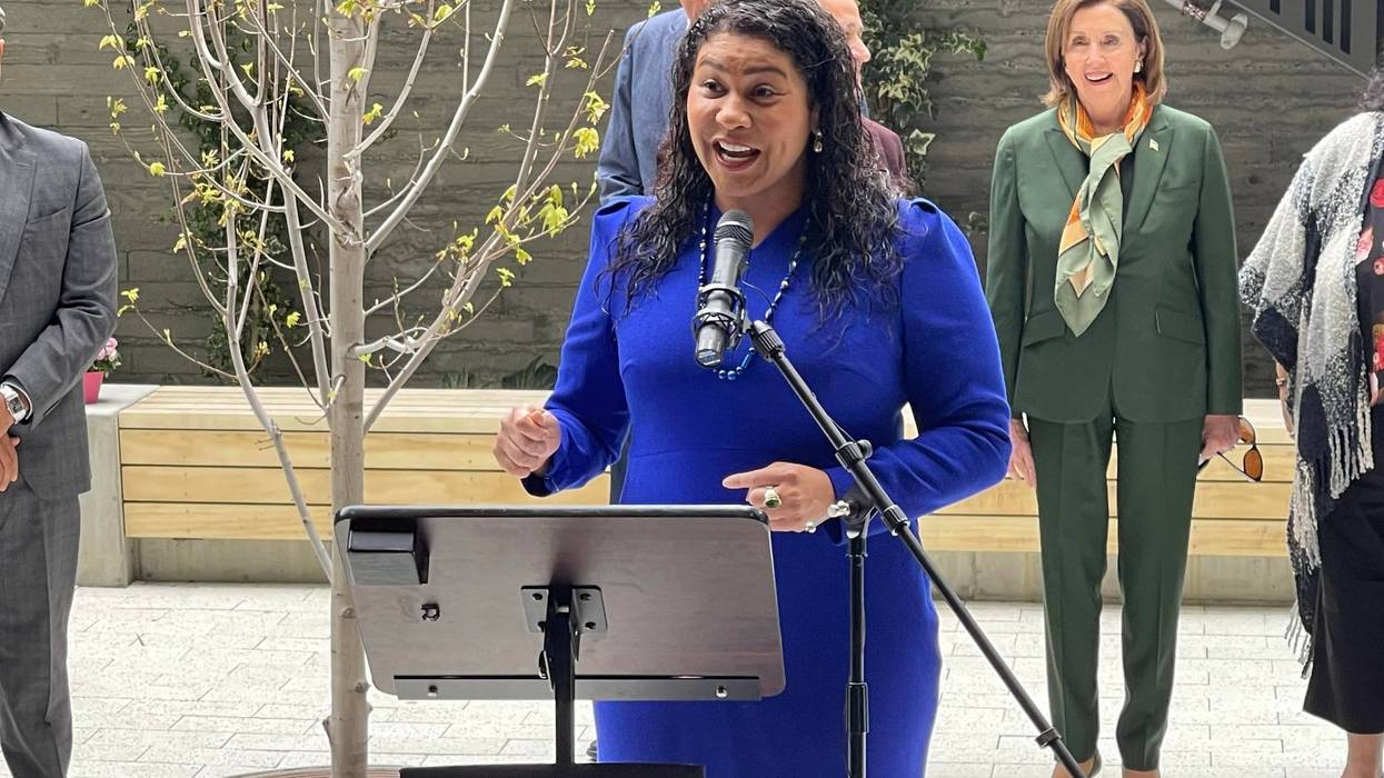 Mayor London Breed speaks at the ribbon cutting of the new affordable housing facility in the Mission District.