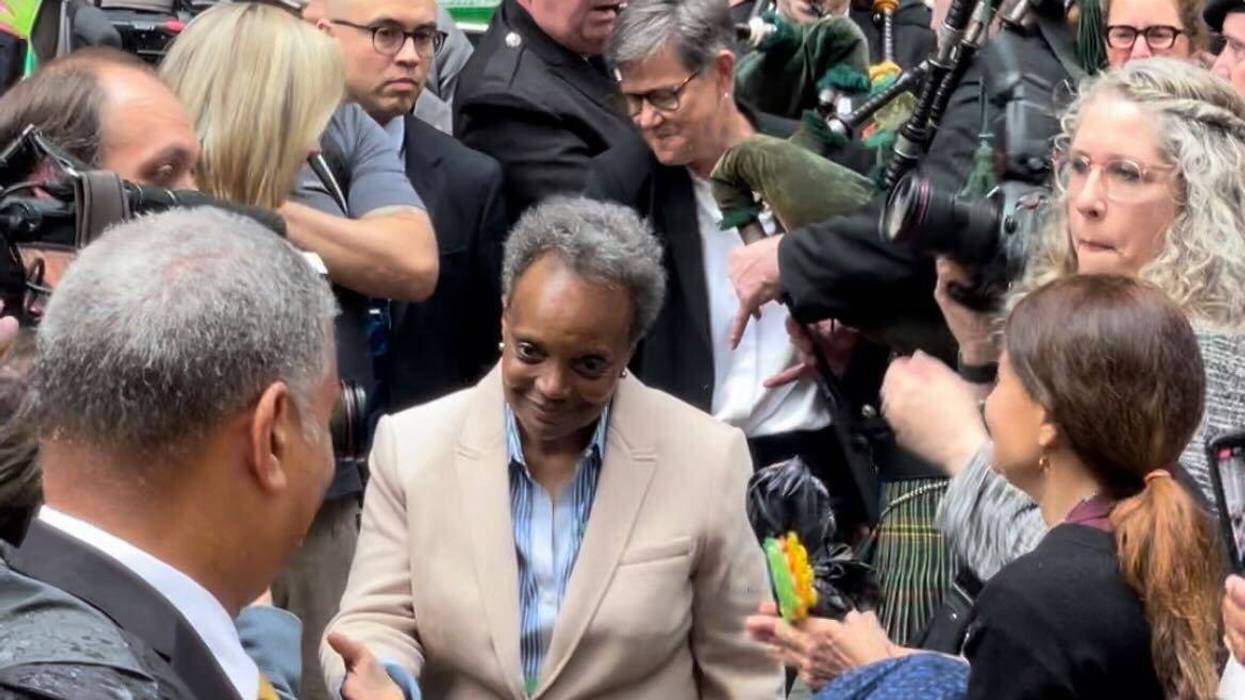 Mayor Lori Lightfoot leaves city hall