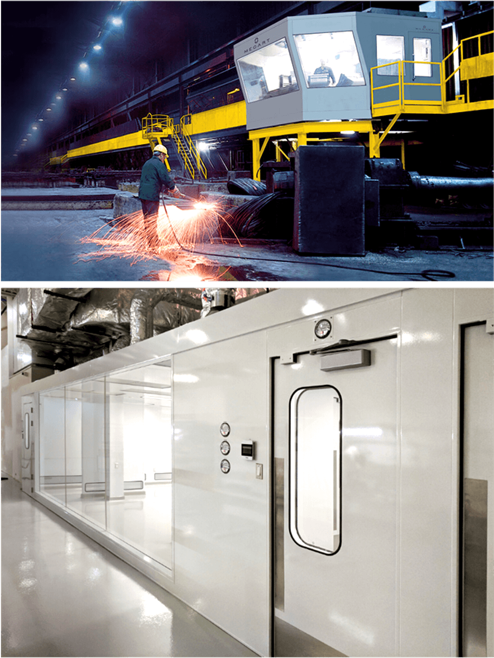 MECART, Inc. designs, engineers, manufactures and installs modular buildings for industrial applications – including cleanrooms, control rooms and offices for harsh environments, operator booths, sound studios, acoustical components and industrial silencers.