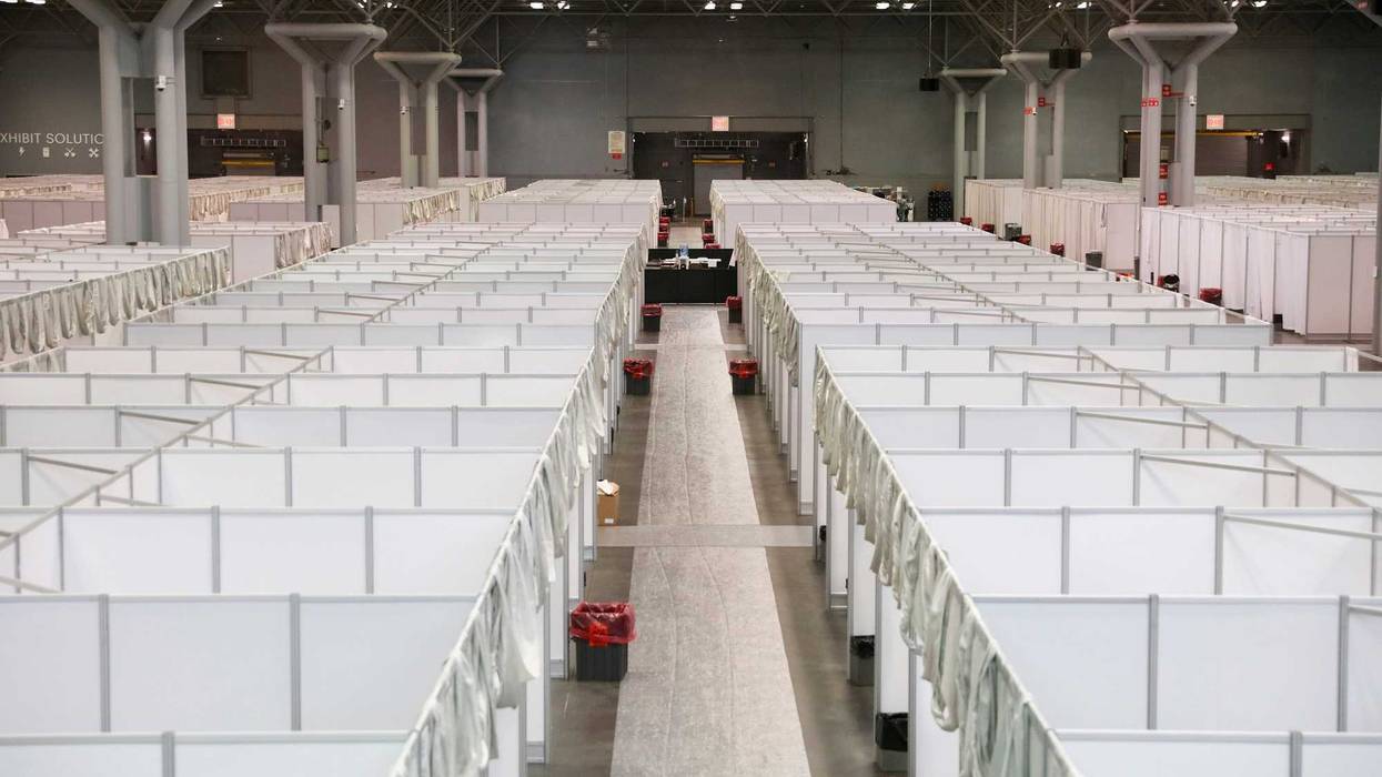 Medical area of the temporary hospital is seen at Jacob K. Javits Center in New York, the United States, March 30, 2020.