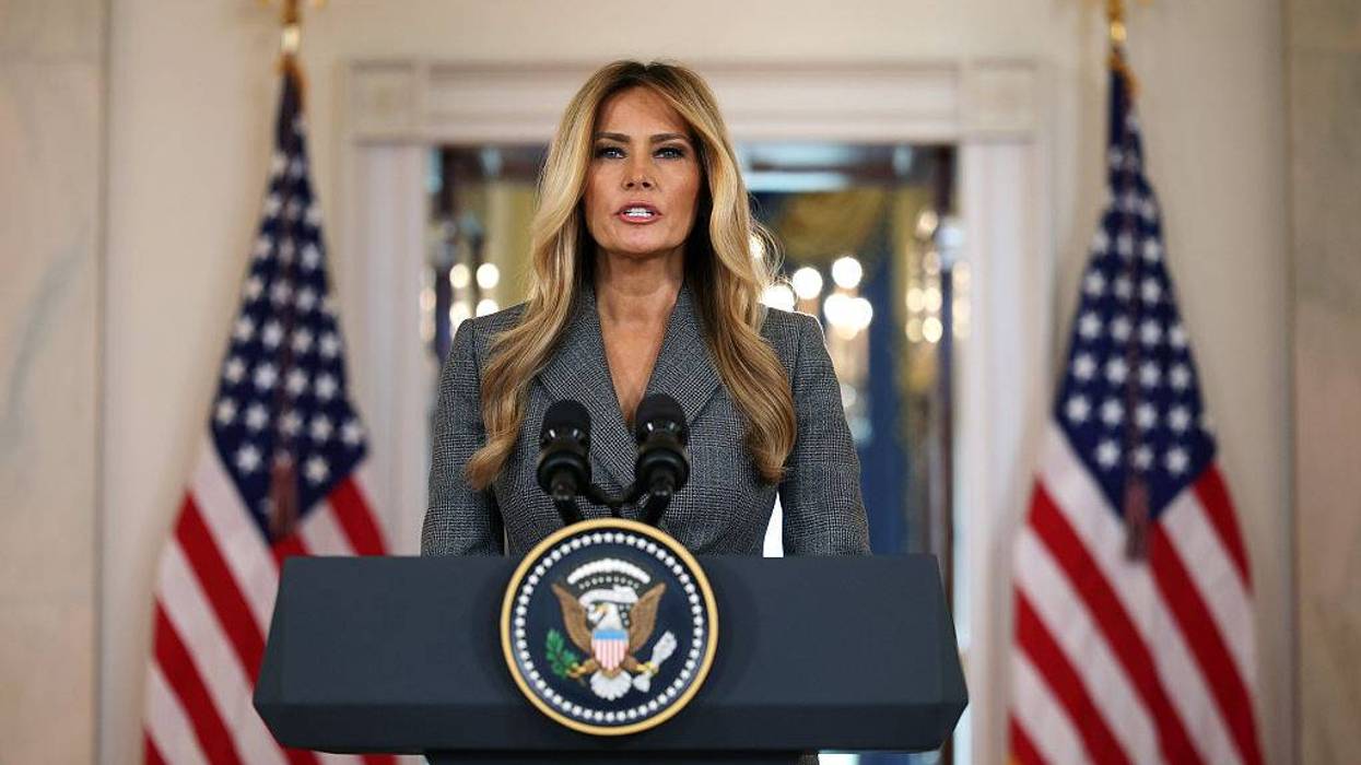 Melania Trump Delivers A Statement At The White House