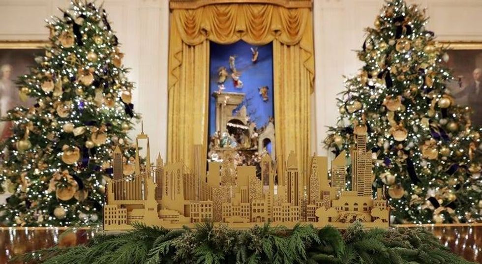 Melania Trump unveils White House Christmas decorations