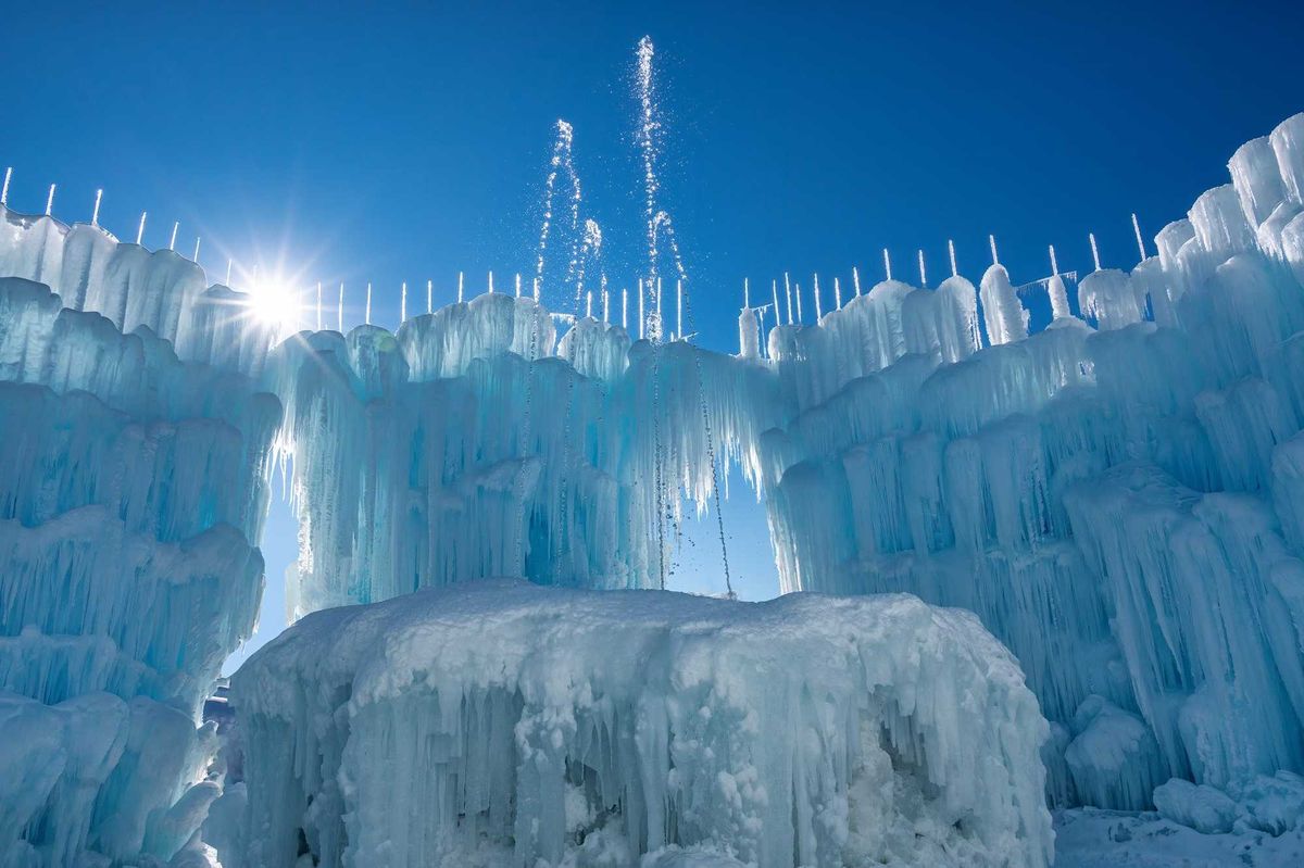 Melting ice sculpture.