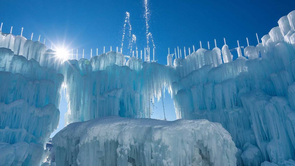 Melting ice sculpture.