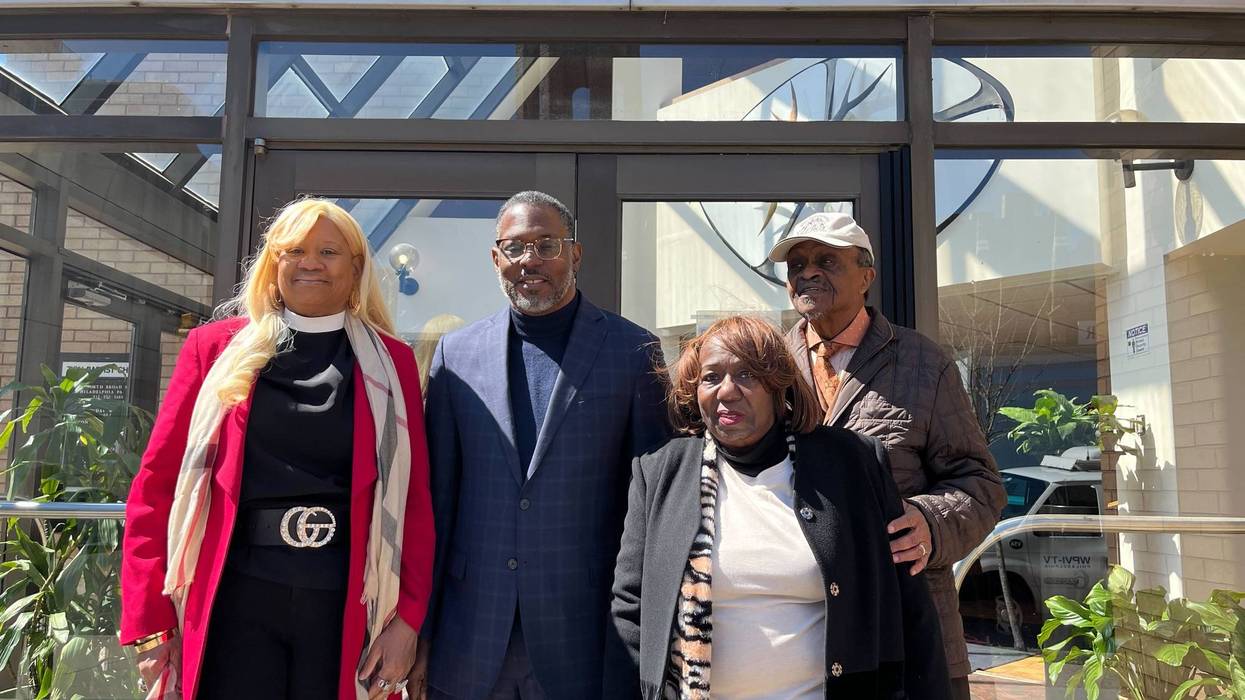Members of Philadelphia's Black clergy, including Rev. Jeanette Davis, Rev. Gregory Holston, Rev. Maxcine Collier and Rev. Robert Collier, announced a gun violence summit at Zion Baptist Church on April 15.