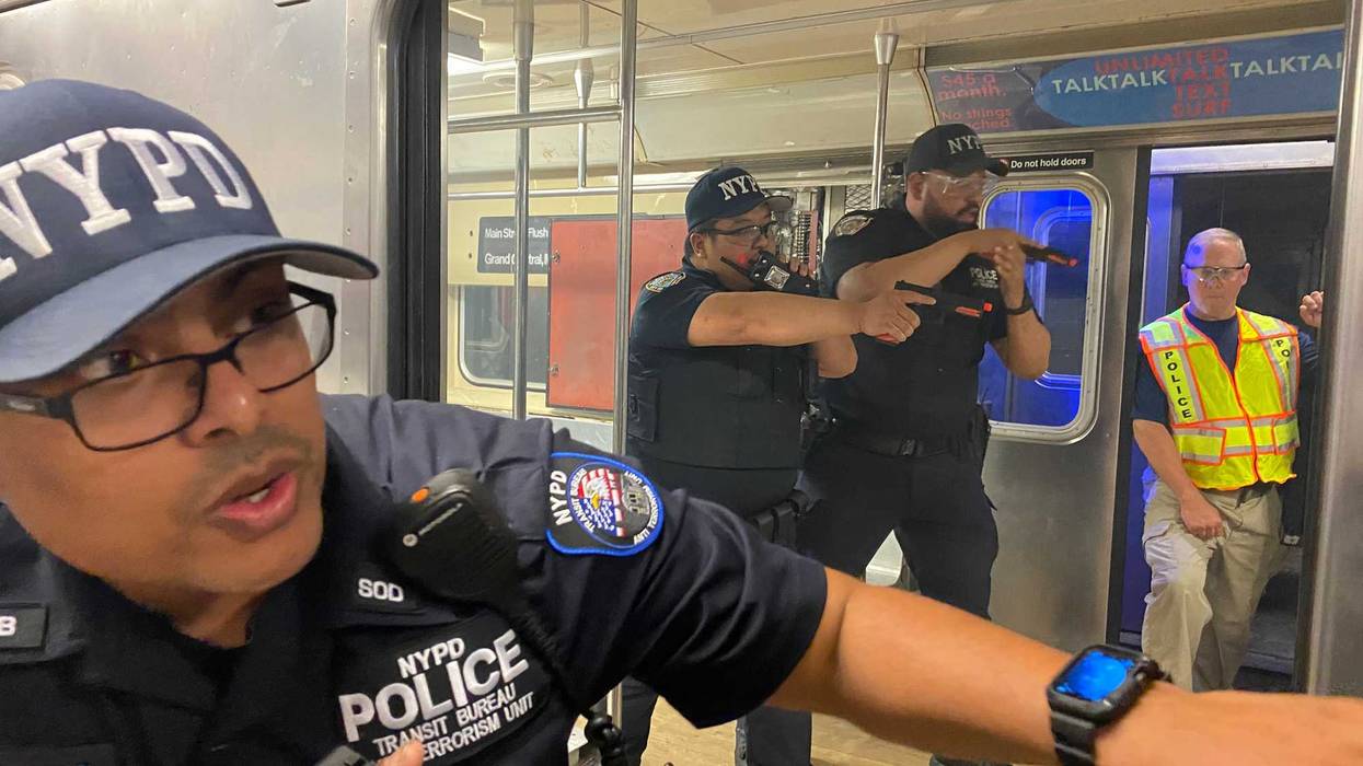 Members of the NYPD transit bureau's anti-terrorism unit on Thursday took part in four training scenarios at the FDNY Training Academy on Randall's Island.