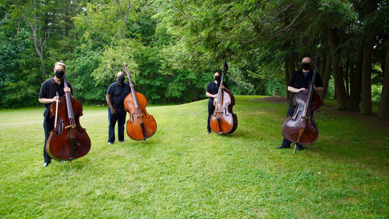 Members of the Pittsburgh Symphony Orchestra's Bass Section
