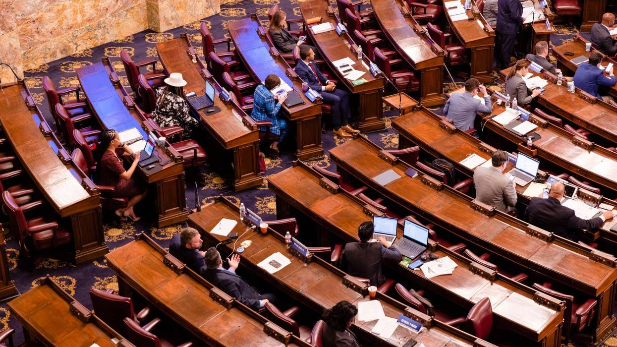 Members on the floor of the Pennsylvania state House.