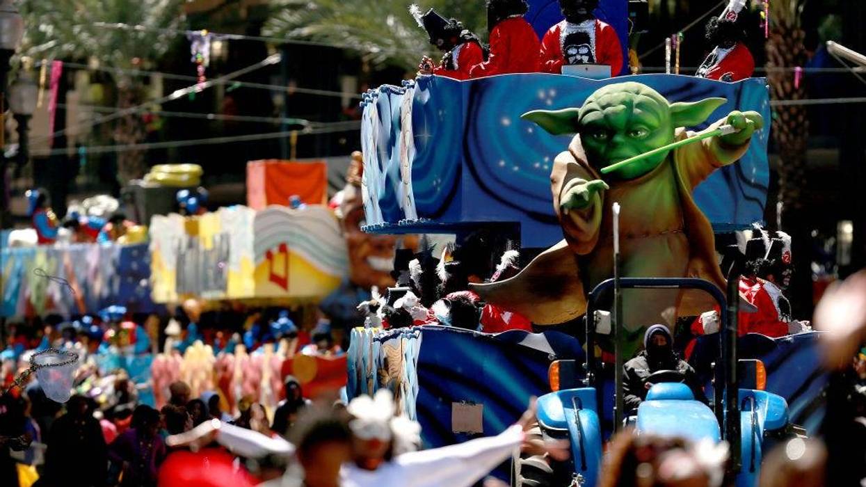 Memebers of the Zulu Social Aid and Pleasure Club parade down St. Charles Avenue Mardi Gras Day on March 05, 2019 in New Orleans, Louisiana. Mardi Gras, also called Shrove Tuesday, Carnival Tuesday or Pancake Tuesday, is associated with Carnival celebrations in New Orleans, Rio de Janeiro and around the world. (Photo by Sean Gardner/Getty Images)