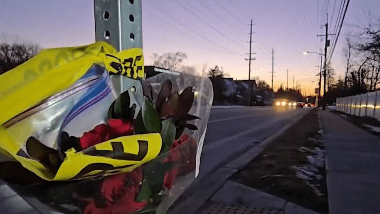 memorial at site of hit-and-run