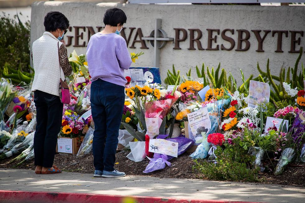 Memorial outside church.