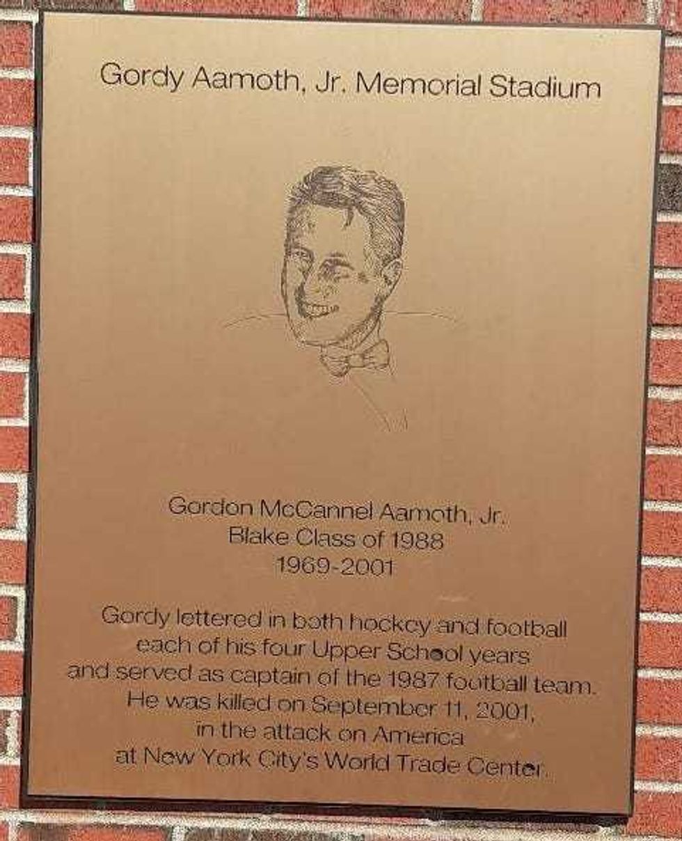 Memorial plaque for Gordy Aamoth