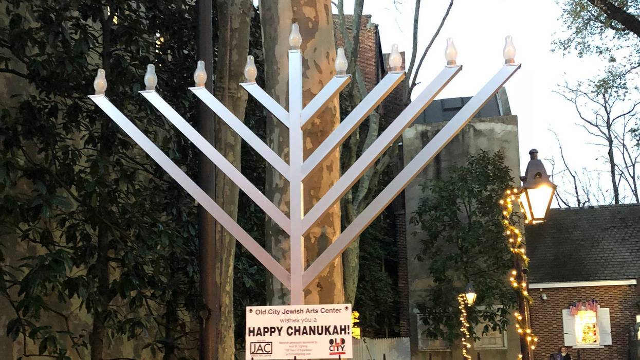 Menorah in Old City.