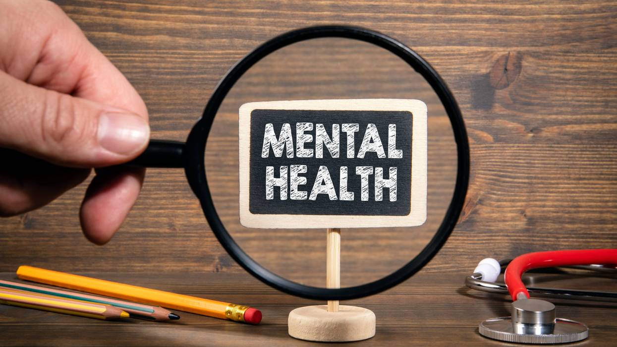 Mental health and magnifying glass