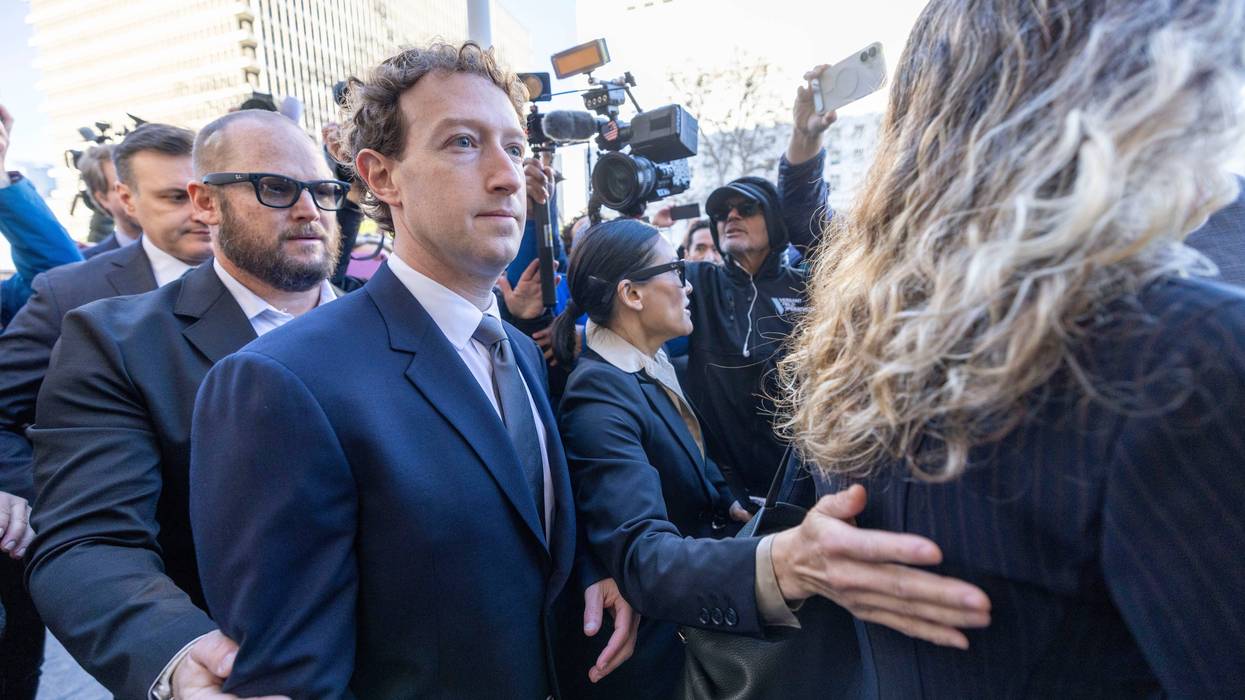 Meta CEO Mark Zuckerberg arrives to the Los Angeles Superior Court at United States Court House on February 18, 2026 in Los Angeles, California.