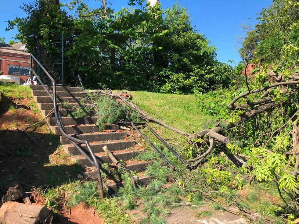 Metal Handrails Bent at Shepherd's Care