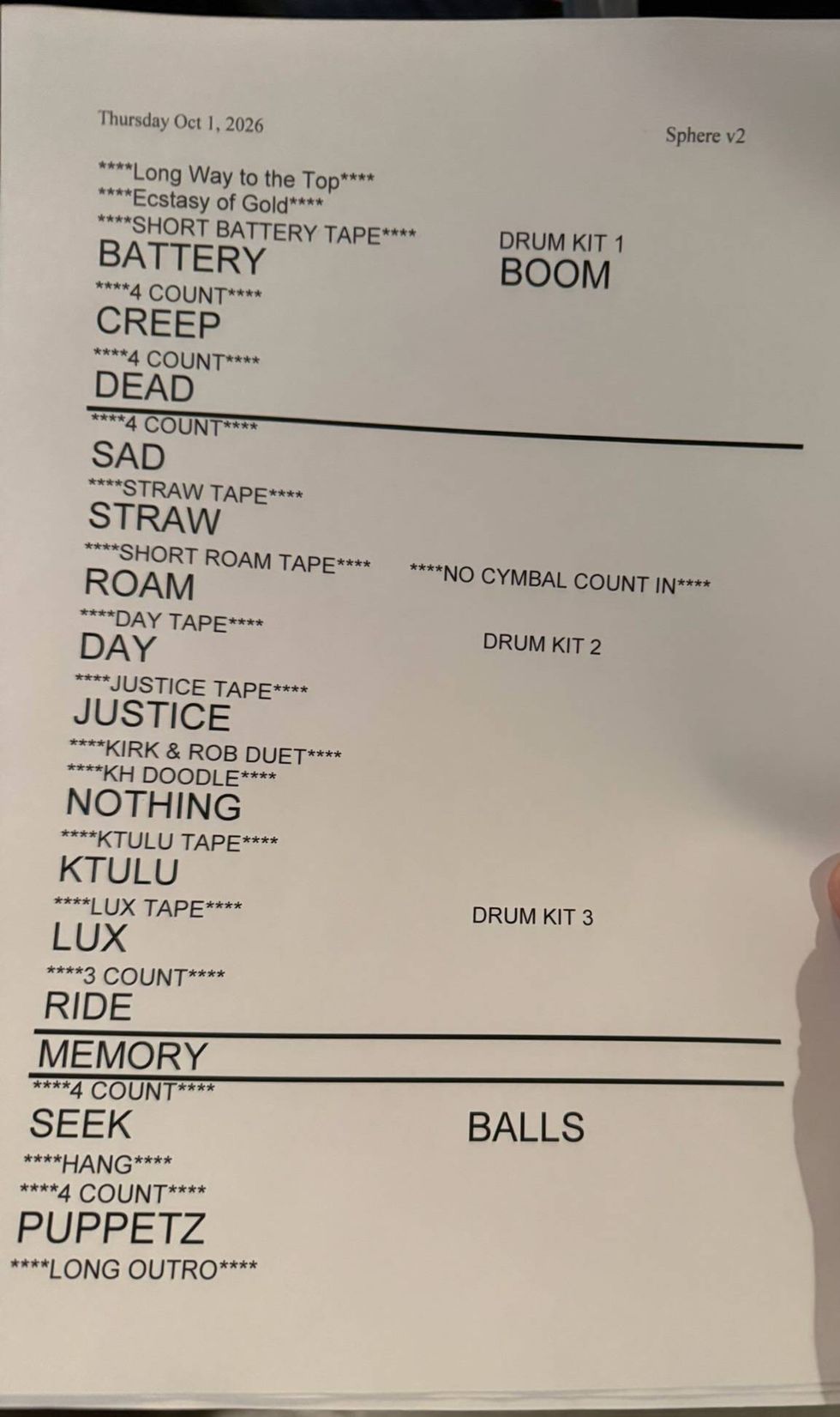 Metallica at The Sphere