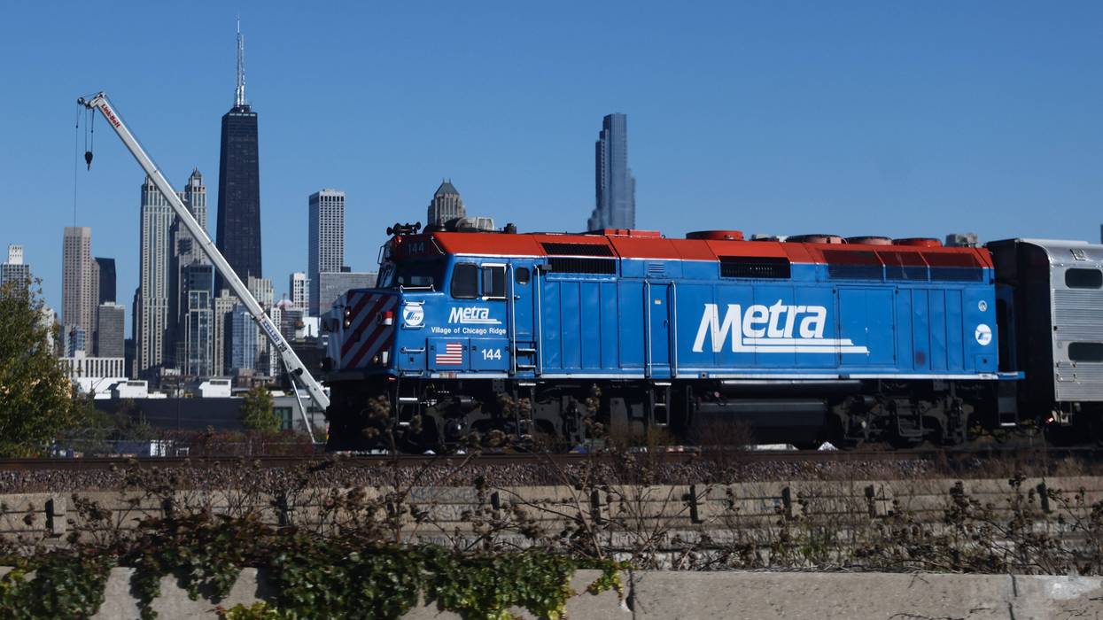 Metra train in Chicago