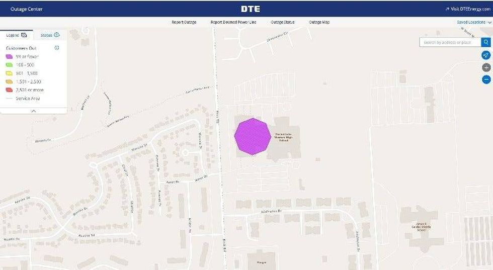 Metro Detroit high school released due to partial power outage