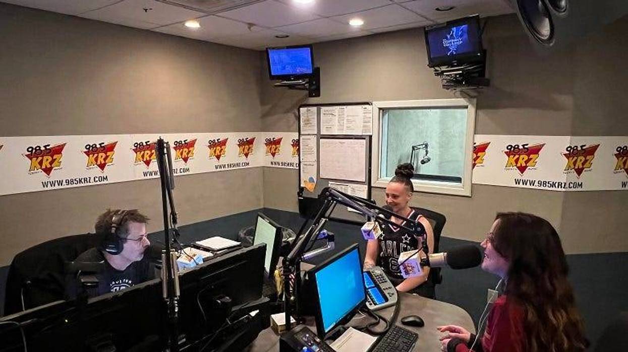 Mia Hopkins on air with Rocky & Lissa